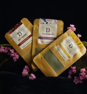 Organic Hair Removal Wax Powder (Unisex), Combo of Fragrant Rose, Wonder Lavender and Soothing Orange