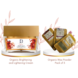 Combo Pack of Organic Brightening Cream and Wax Powder